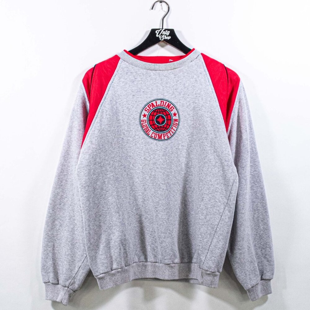 Spalding Global Competition Colorblock Sweatshirt Large VTG 90s Sports